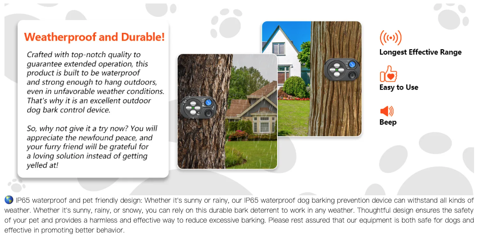 Ultrazvukové zariadenie proti štekaniu | Automatické zastavovanie | Výcvik psov | Minimalizácia hluku