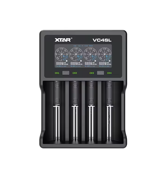 XTAR VC4SL 18650 21700 Nabíjačka batérií USB C rýchle nabíjanie Ekologická všestranná nabíjačka pre technické príslušenstvo