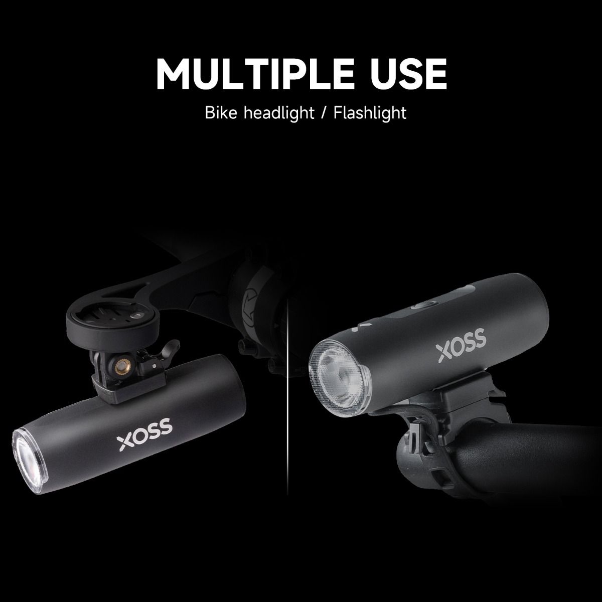 XOSS predné bicyklové svetlo 800 Lm, vodotesné, USB nabíjateľné, MTB predná lampa, príslušenstvo na cyklistiku